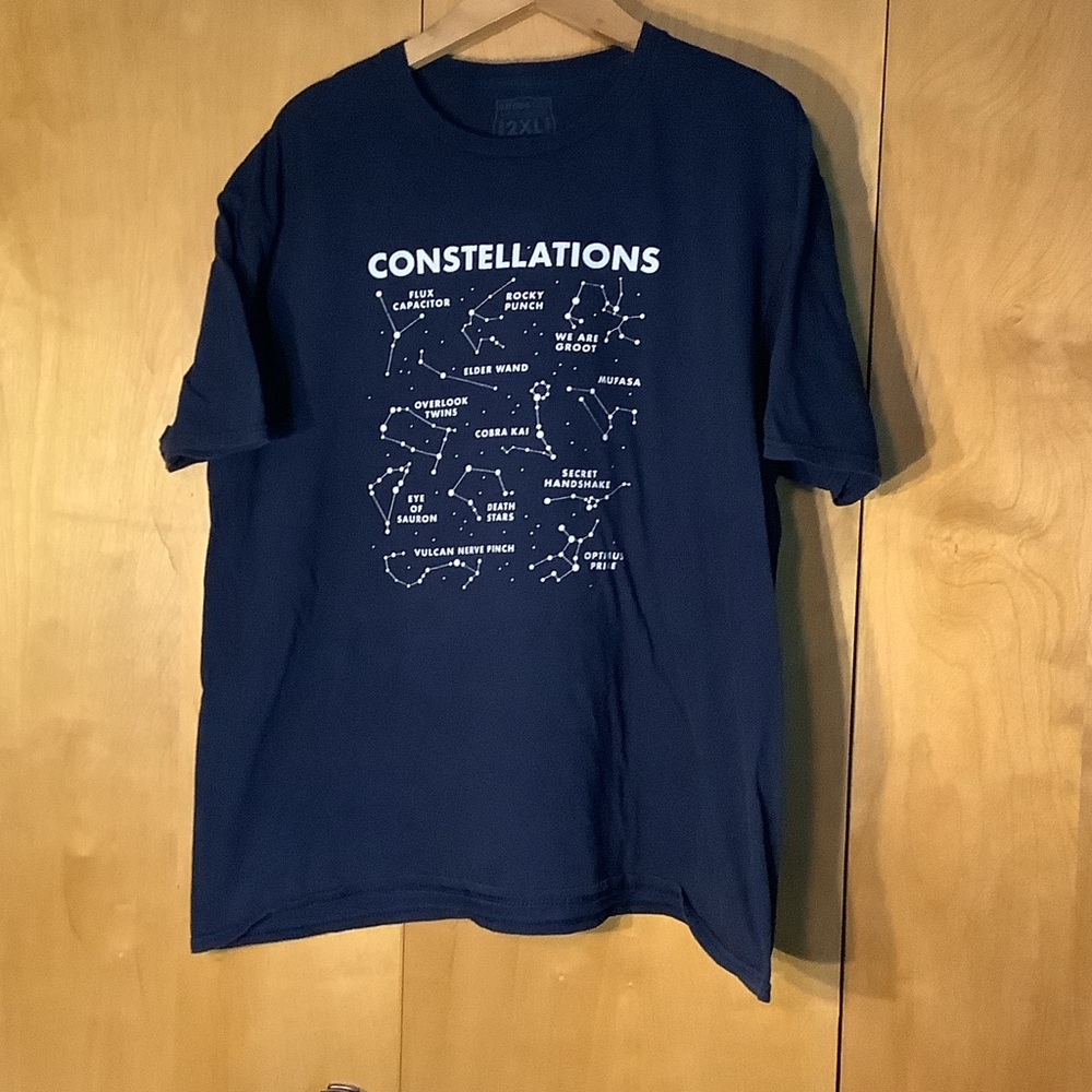 Snort tees navy constellations T-shirt, size 2XL